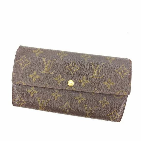 Louis Vuitton Long Wallet Monogram Monogram Canvas Authentic Used - Picture 1 of 13